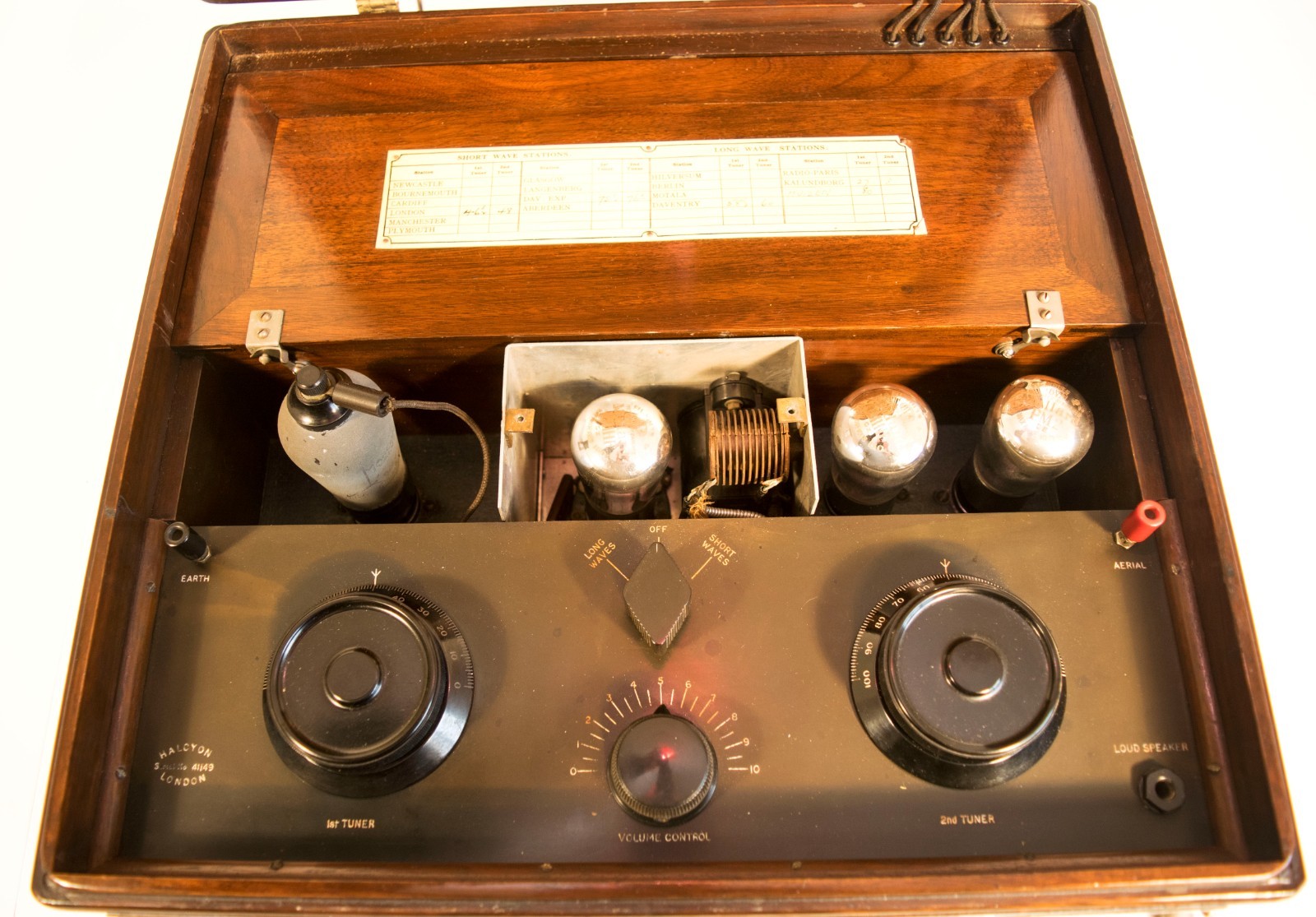 MINT HALCYON WIRELESS DELUXE SCREENED 4 VALVE SUITCASE PORTABLE BATTERY RECEIVER