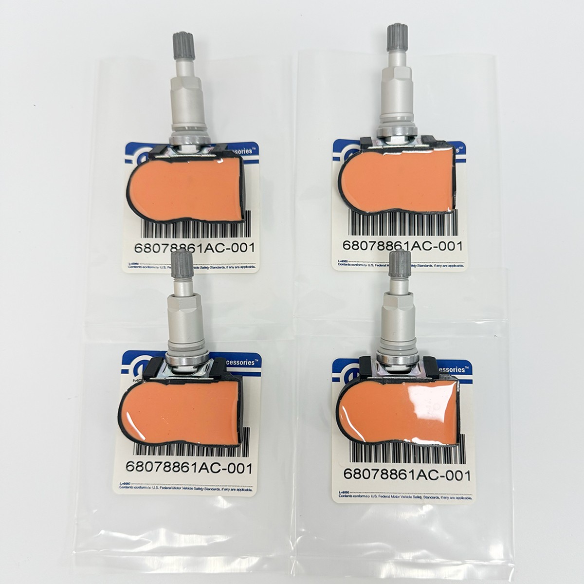 4Pcs New 68078861AC Programmed Tire Pressure Sensor TPMS for Chrysler Dodge Jeep