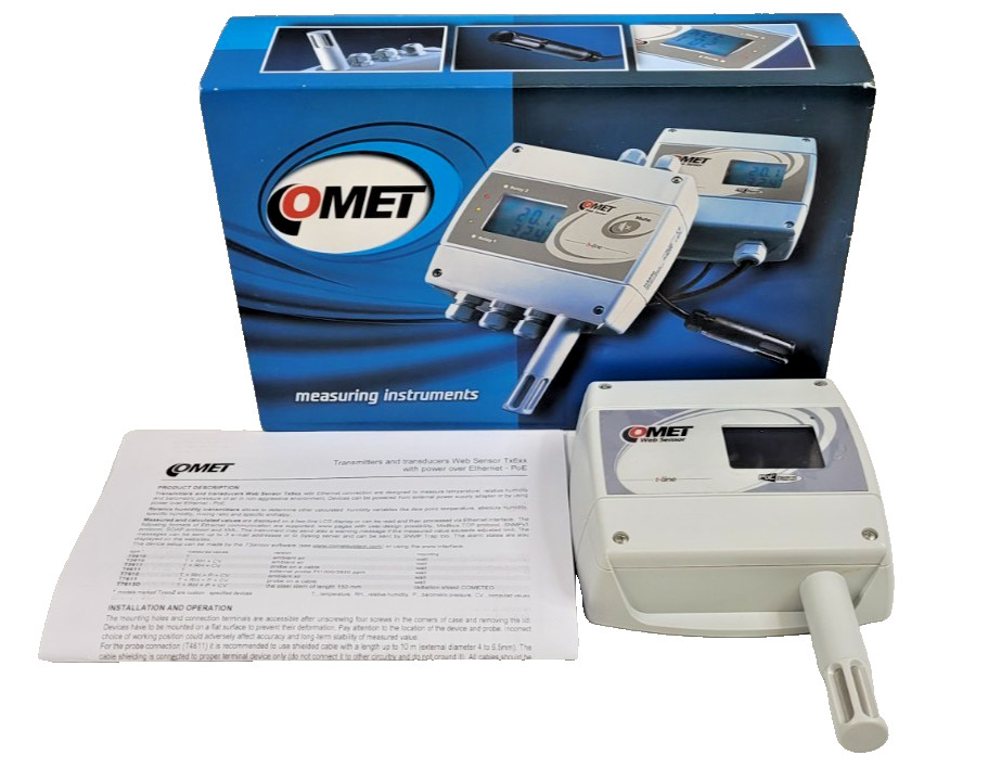 Comet T3610 - Web Sensor with PoE, Temperature, Remote Thermometer Hygrometer