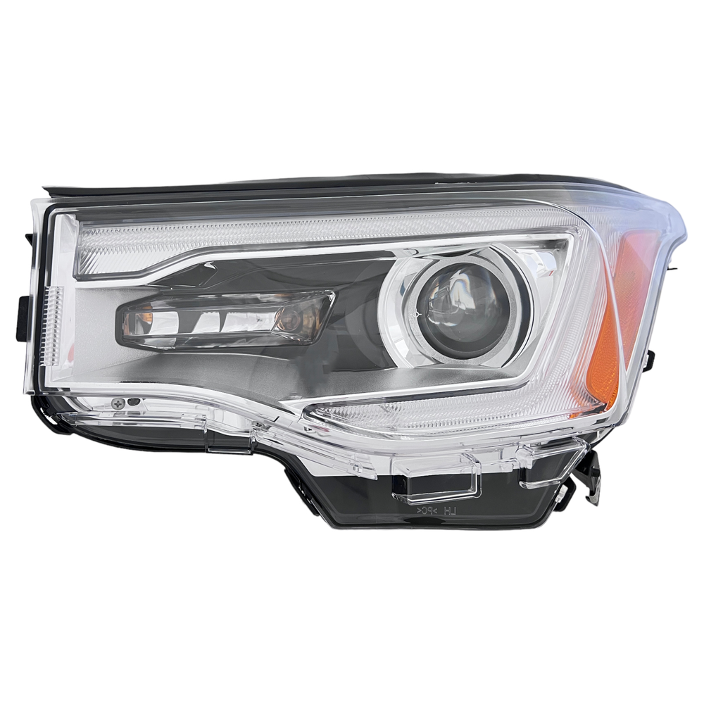For 2017-2019 GMC Acadia Driver Side Halogen Headlight (Chrome , w/ LED DRL) LH