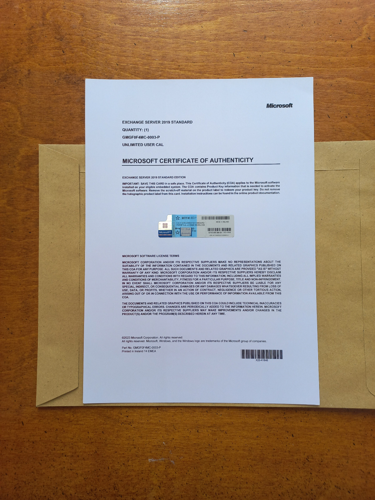 Microsoft Exchange Server 2019 STANDARD w Retail 1000 CALs GMGF0F4MC Authentic