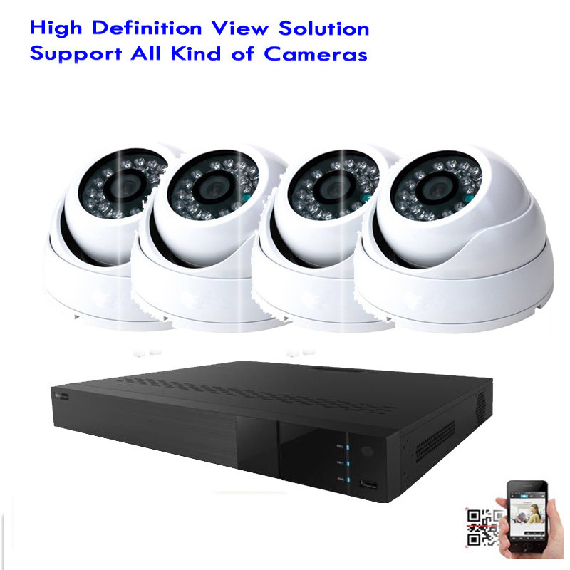 4Ch 4in1 HD5mp DVR 2mpfull HD CCTV Security Camera 24IR Dome System vb5