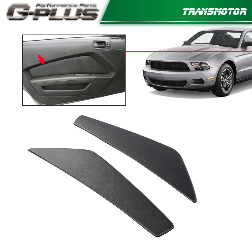 Fit For 2010-2014 Ford Mustang Dashboard Door Panel Insert Set Smooth Black New