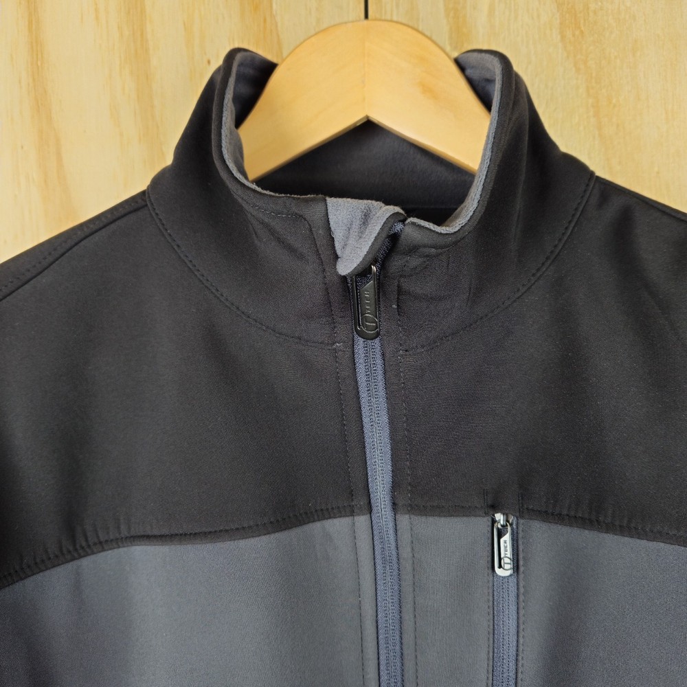 Tumi Tech Jacket Mens Small Softshell Water Resistant Fleece Lined Full Zip