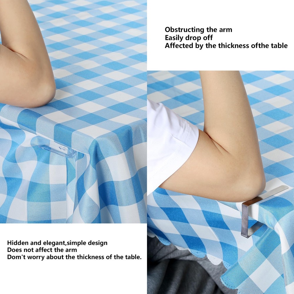 Tablecloth Clips,Transparent Table Cloth Holder Clips,Self-Adhesive Windproof...