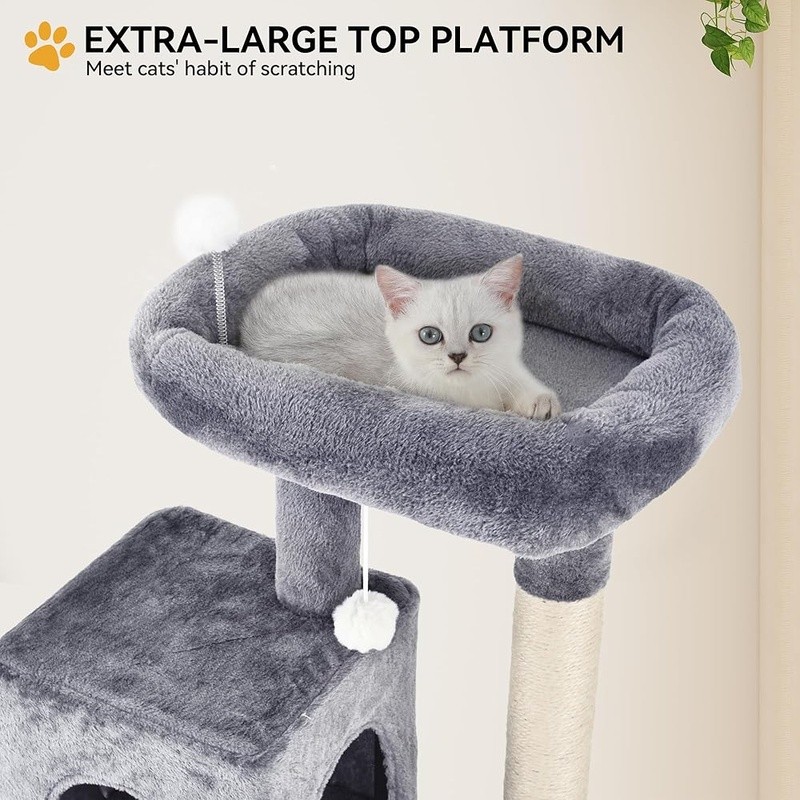 Multi Cat Tree W/ Scratching Posts Hideouts Interactive Play Station Indoor Cats