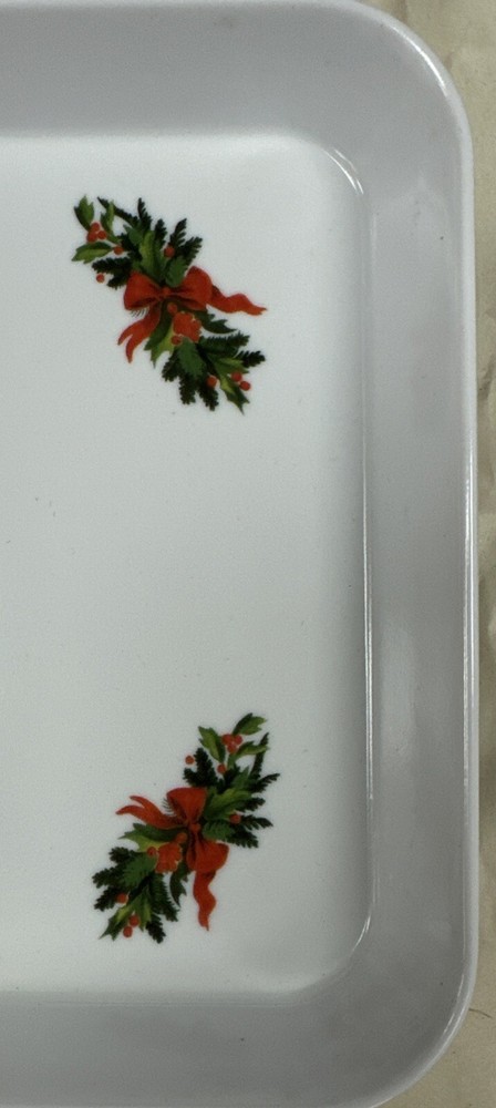 8- Pfaltzgraff Christmas Heritage Rectagular Plastic Tray Melamine