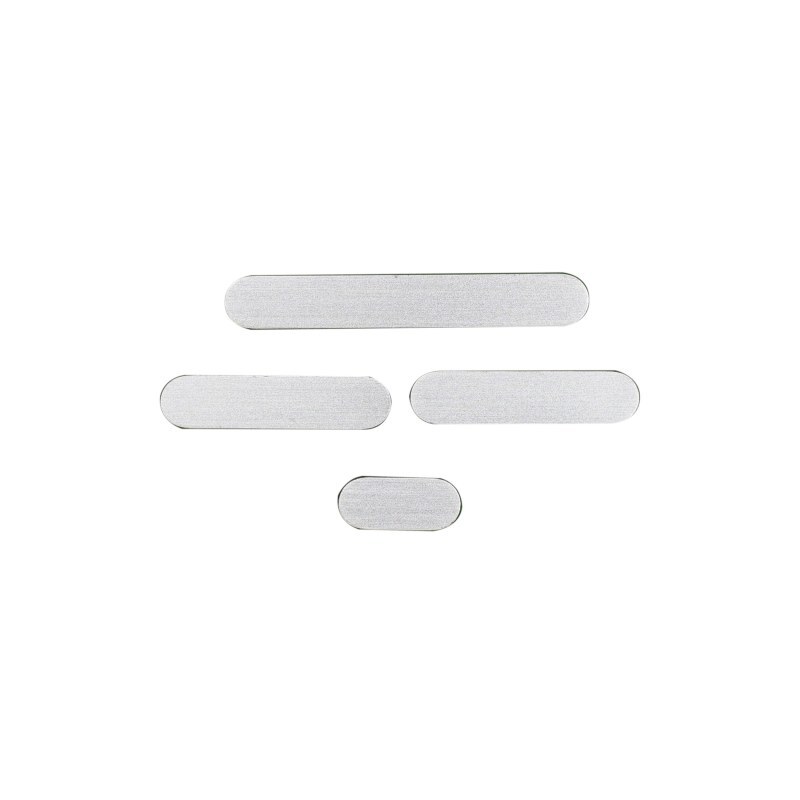 Cosmetic Button Set 3 Parts for Apple iPhone 15 Pro White Titanium Replacement