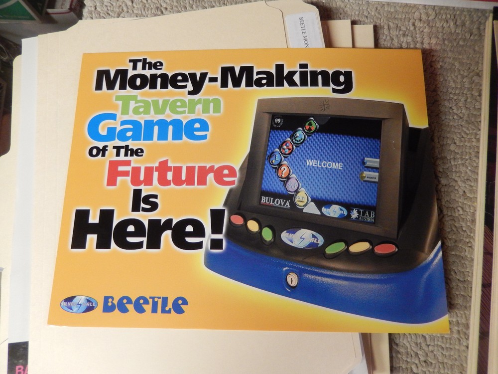 BEETLE SILVER BALL BULOVA ARCADE GAME FLYER