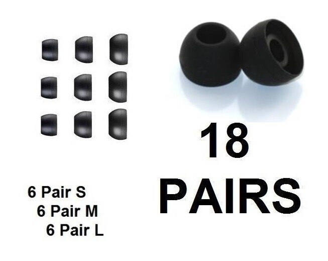 Black Earbud Replacement Tips for JBL Endurance PEAK Waterproof Bluetooth