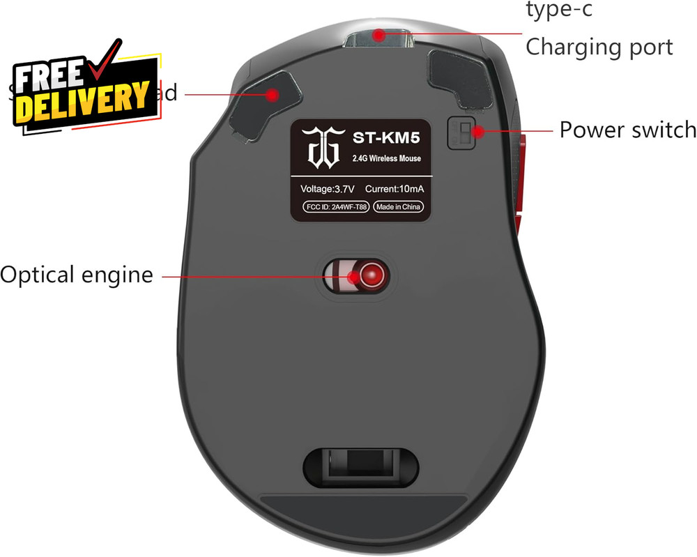 2.4G Wireless Gaming Keyboard and Mouse Combo Include Mini 60% Merchanical......