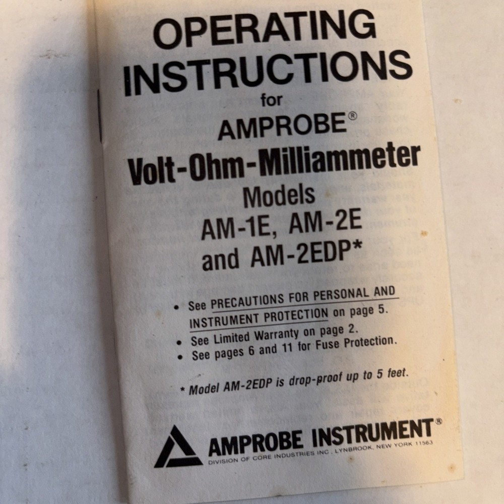 Ambrose Volt-Ohm-Milliammeter Model AM-2E
