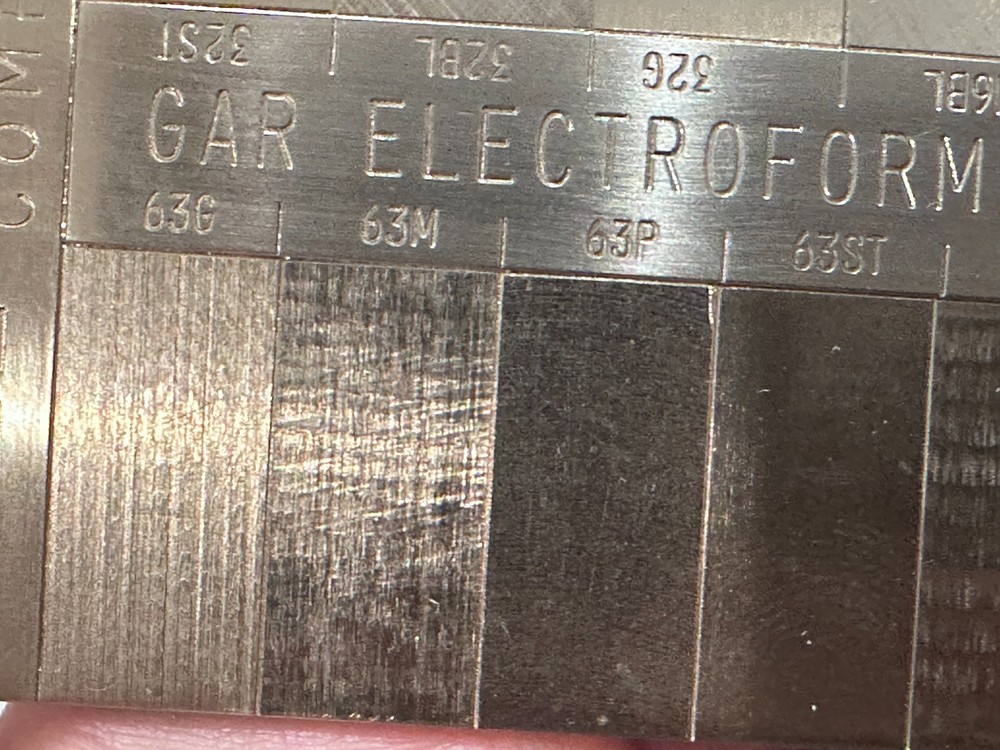 GAR S-22 Microfinish Comparator Plate, Case, Instructions