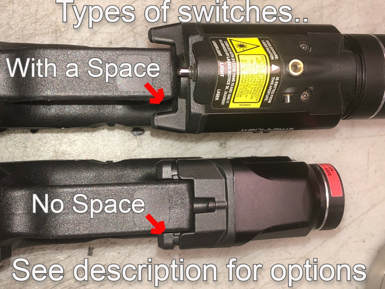 Kydex Trigger Guard for Glock 19/23 with Light Attached - Black