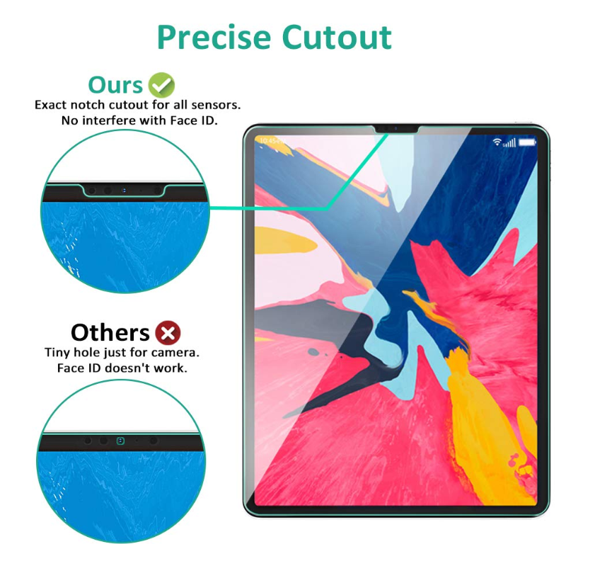 2-Pack Tempered Glass Screen Protector For Apple iPad Pro 11 inch 2018