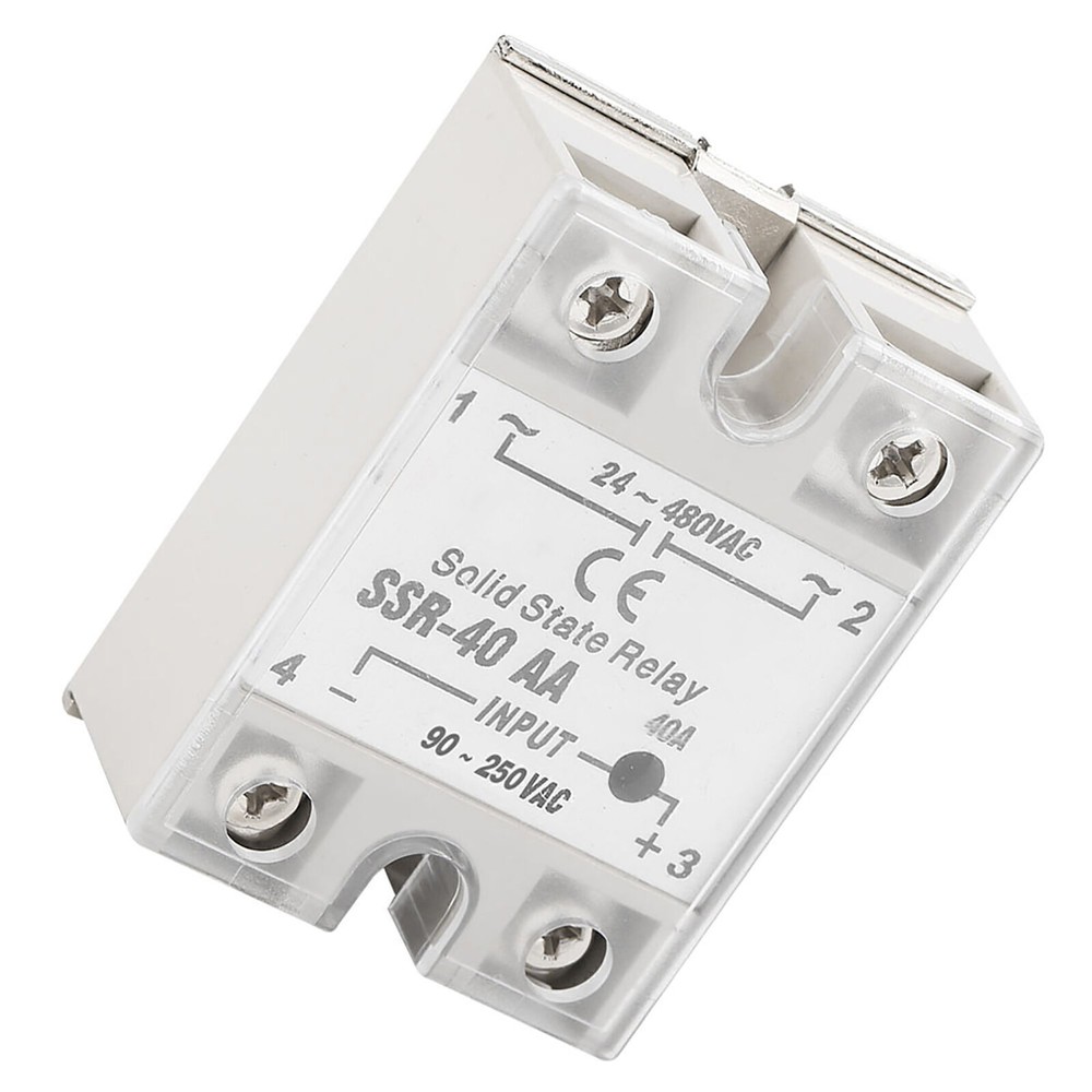 SSr 40AA 40A Solid State Relay Module AC-AC Input 90-250V AC Output 24-480V AC
