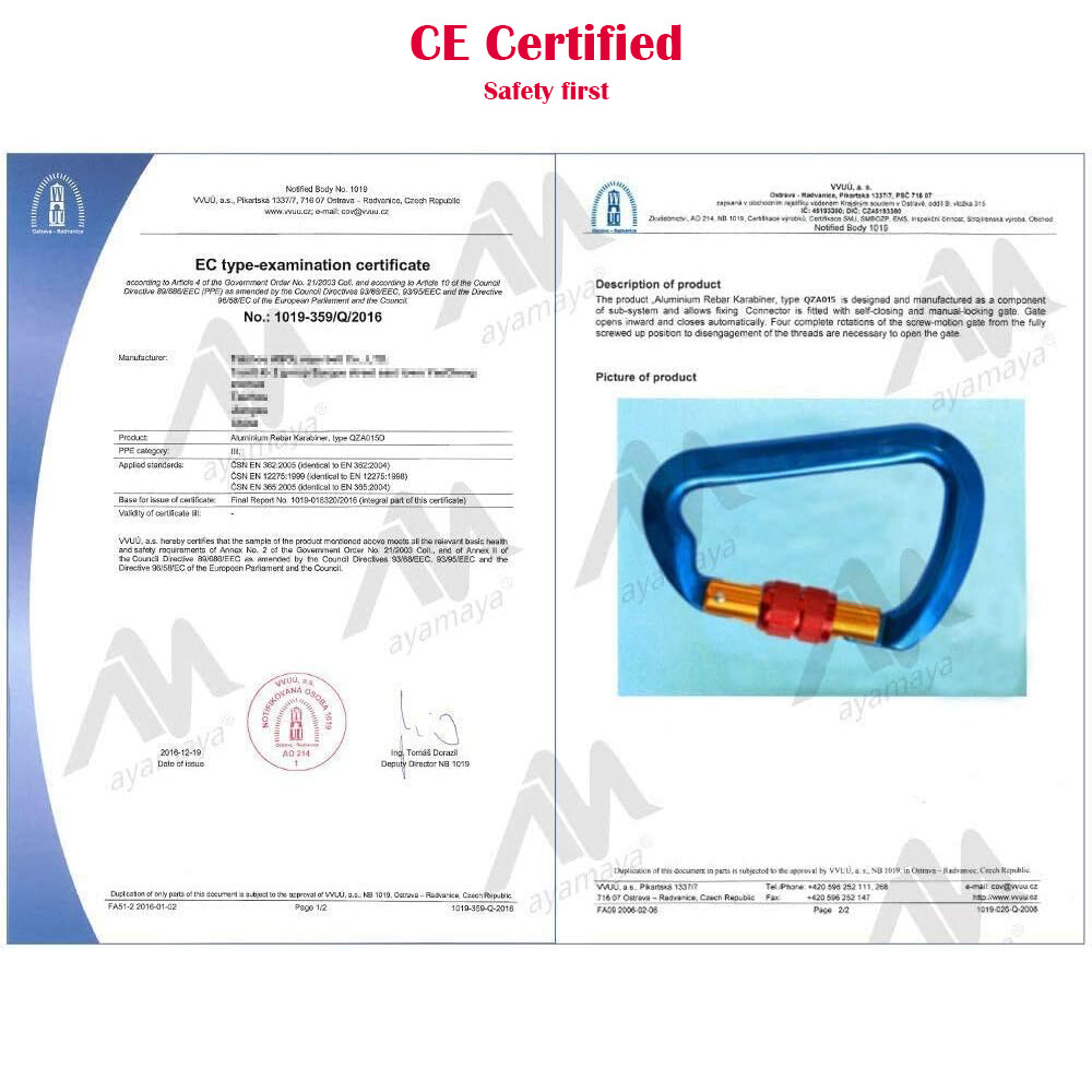 30KN Heavy Duty Locking Carabiner Clip Rock Climbing Hook Big Tree Rigging Swing