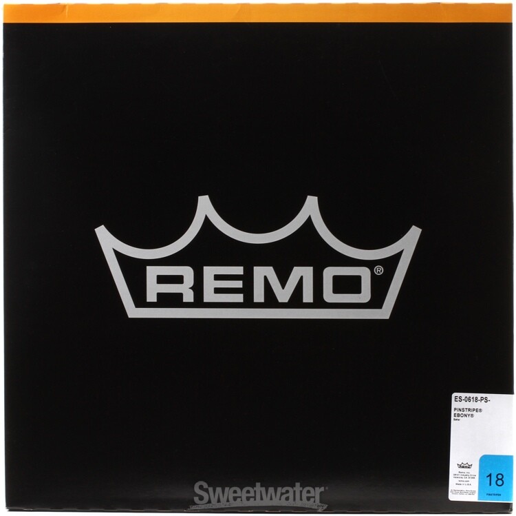 Remo Ebony Pinstripe Drumhead - 18"