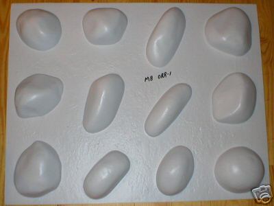 12 River Rock Molds #OOR-04 to Make 100s of Concrete Stones For Walls, Fast Ship