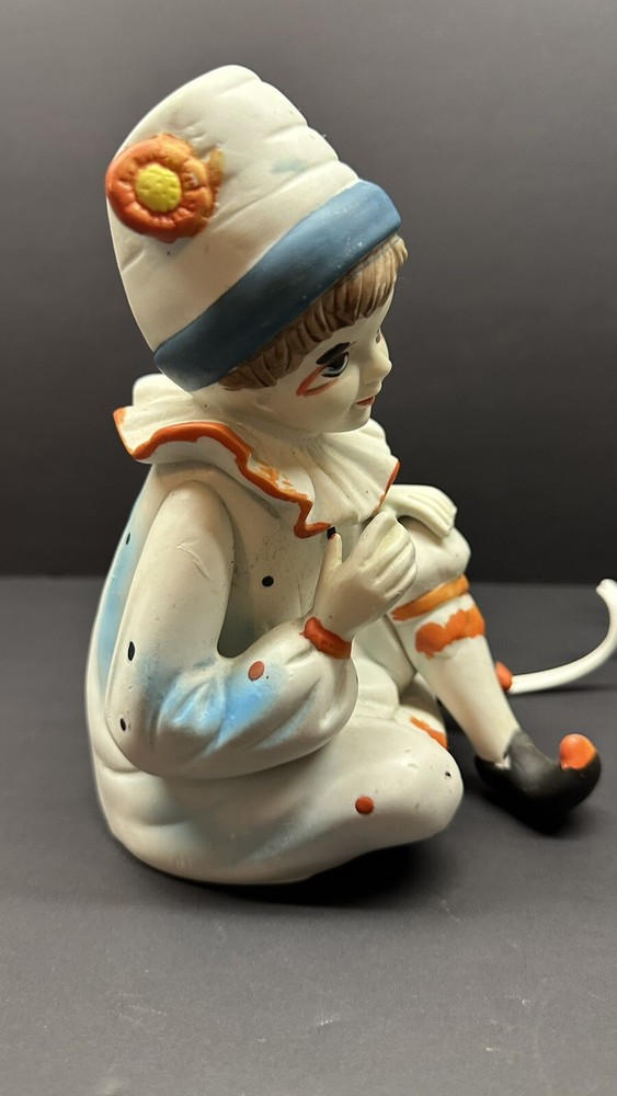 Ceramic Clown Bedside Night Light 7.5"