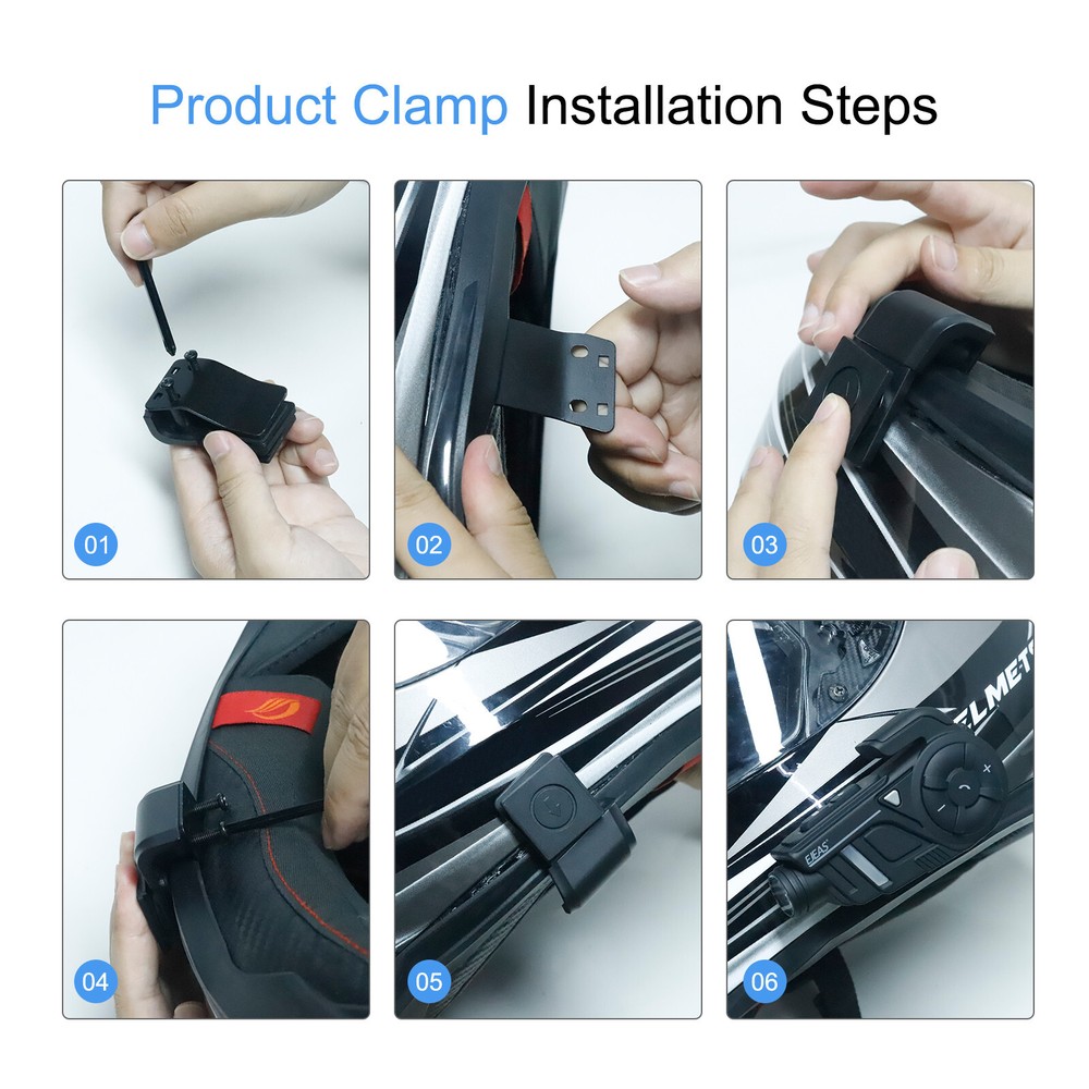 Auto Reconnect Motorcycle Bluetooth Intercom Headset Camera Recorder Waterproof