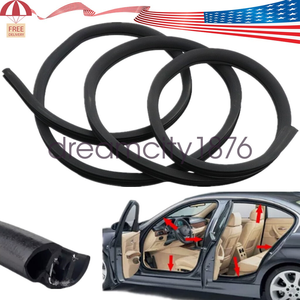 Rubber/Velvet Door Seal Edge Protector Weatherstrip For BMW E90 3-Series 05-11