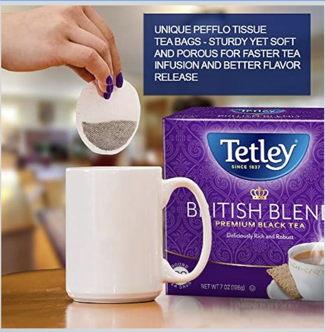 2 Box Tetley British Blend Premium Black Tea 160 Bags Deliciously Rich & Robust
