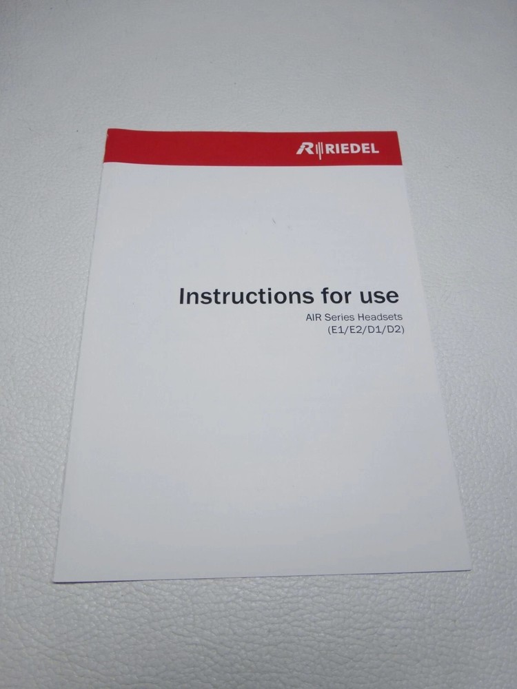 NEW Riedel AIR-D1 (XLR5F) Intercom Headset - Germany