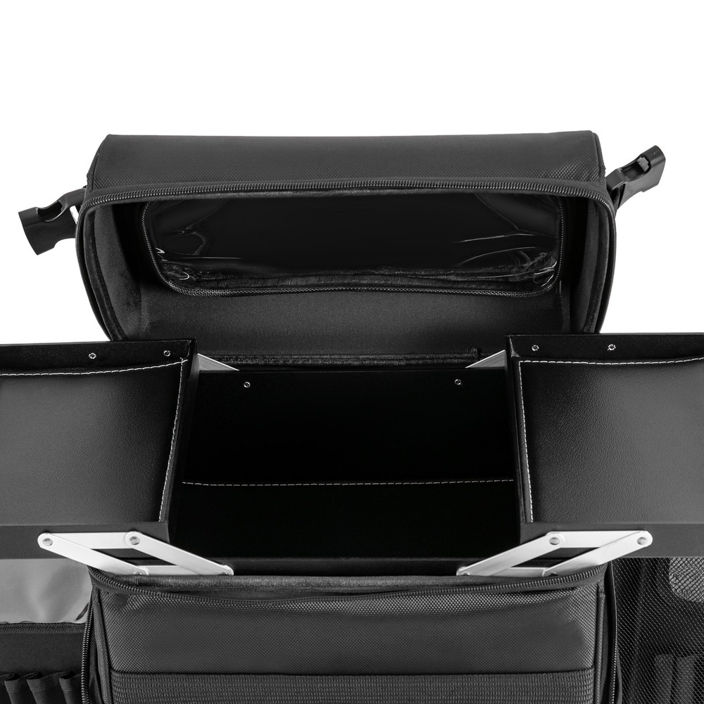 Makeup Train Caser Soft Sided Rolling Makeup Trolley Train Case Bag w/Clear Bag