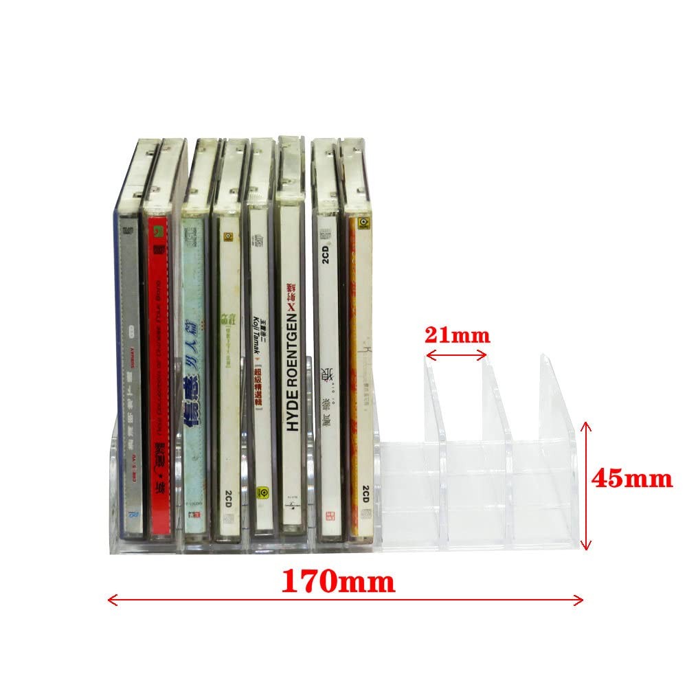 Pmsanzay DVD Storage Box - Clear Acrylic - Stackable and CD Holder,