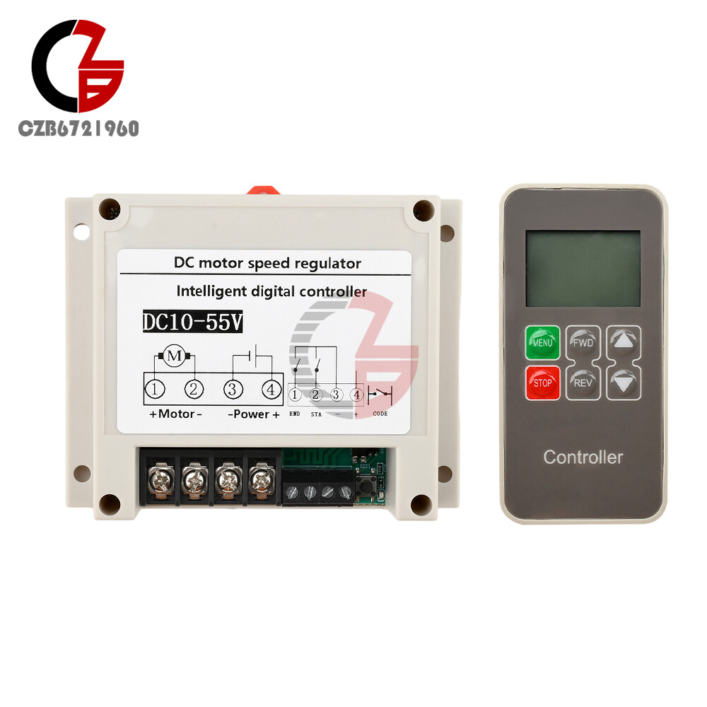 DC 10V-55V 30A Intelligent Brush Motor Speed Controller Display Remote Control