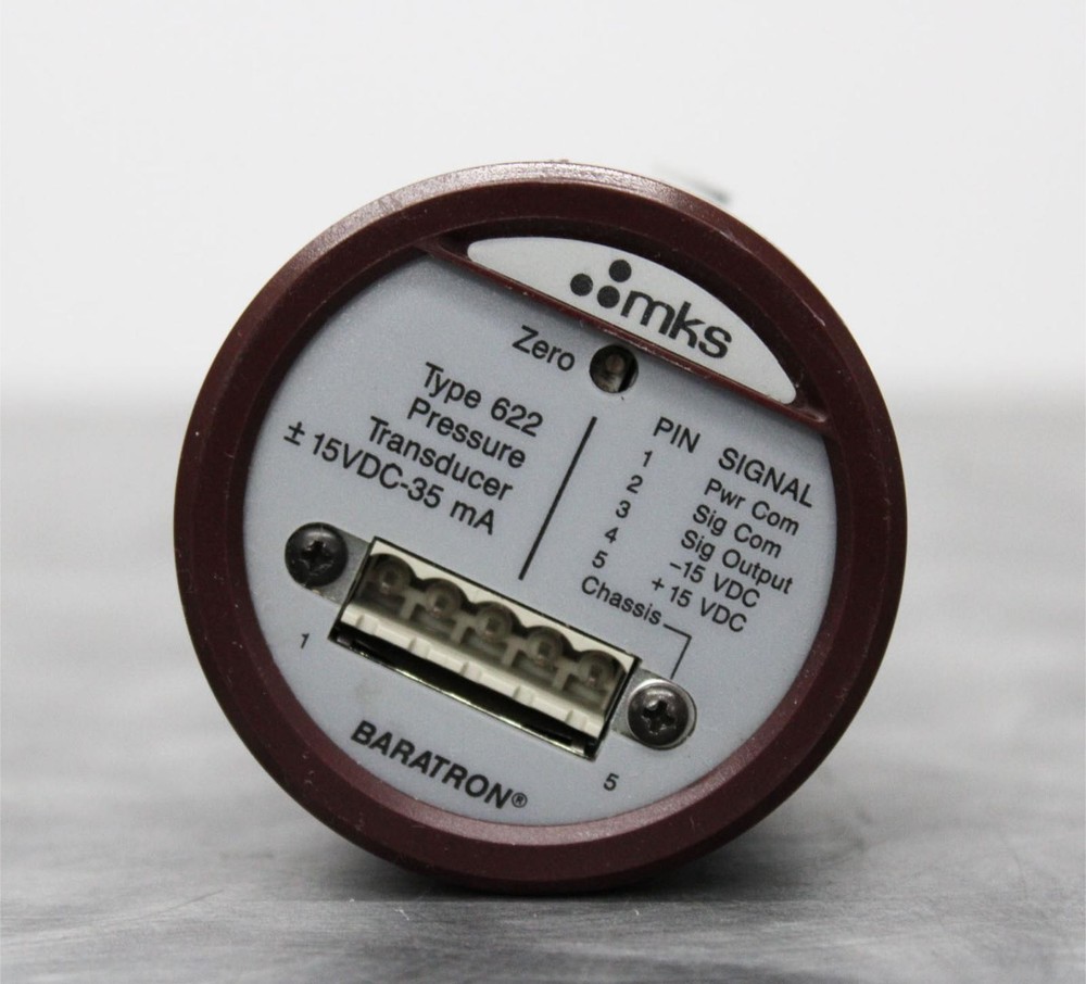 MKS 622A-16042 Baratron Capacitance Manometer Range 2 Torr 15VDC 35mA