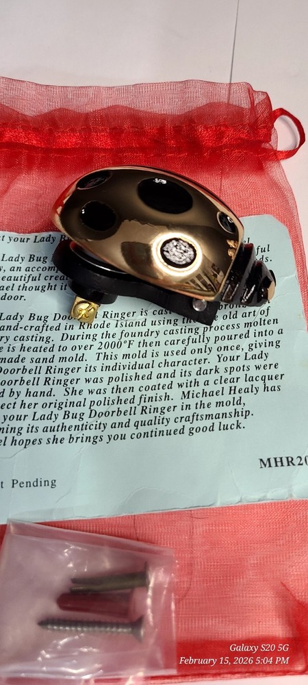 Bronze Michael Healy Ladybug Doorbell
