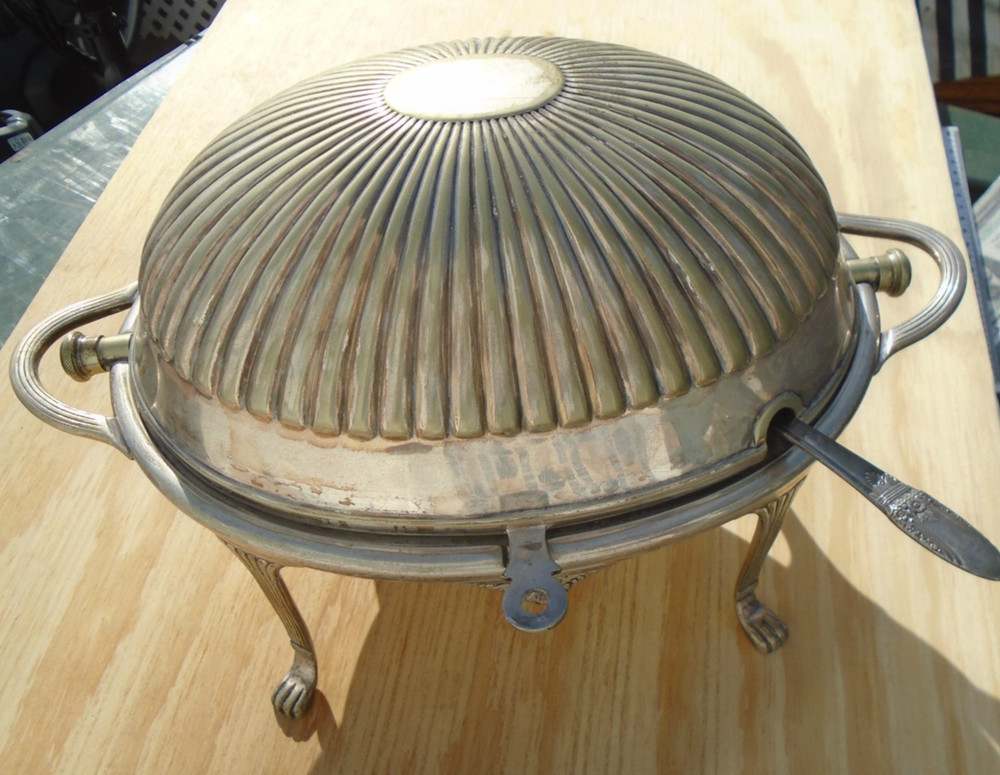 Breakfast Warmer Barrclouch Leeds Rolltop England Silverplate