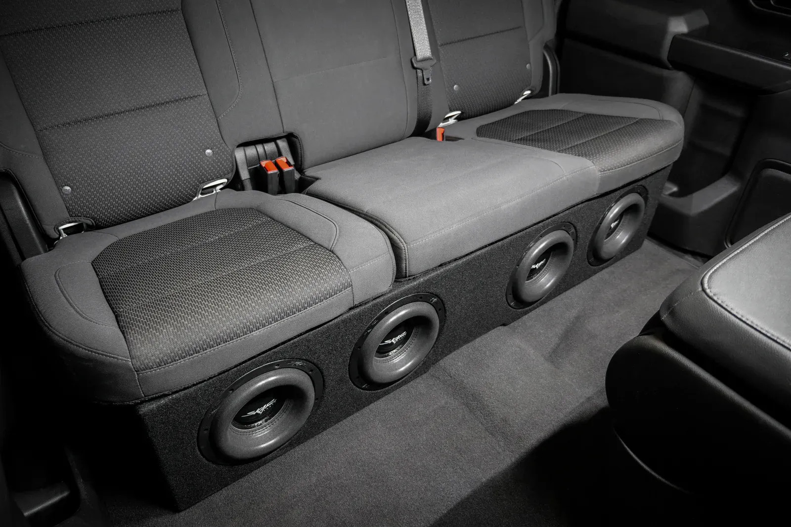 NEW QUAD 8" PORTED SUB BOX FITS 2019-2025 CHEVY SILVERADO GMC SIERRA CREW