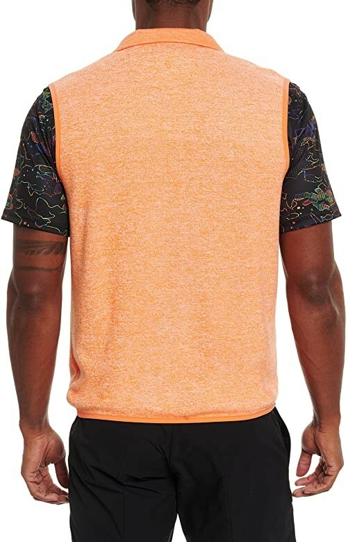 Robert Graham Men's Klose Performance Vest Polyester Zip Up Vest Medium