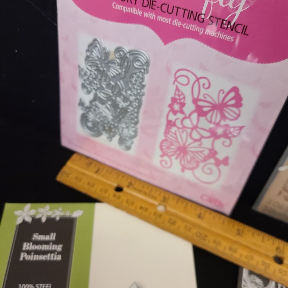 Lot Metal Cutting Dies Sizzix Thinlits Butterfly Noric Xmas Rose Frame Flower