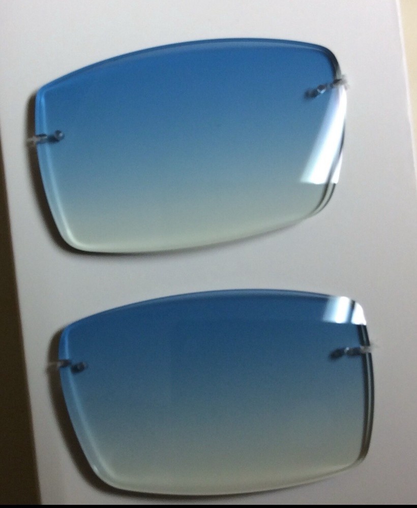 Replacement Lense For Cartier Frames Rectangle. Gradient Blue 30% Tint. No Logo