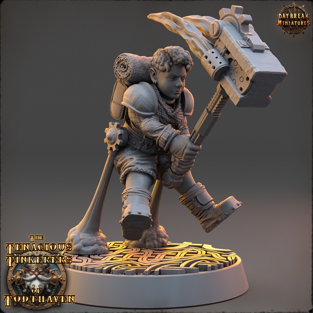 Gnome Warrior Rocket | DayBreak Miniatures |