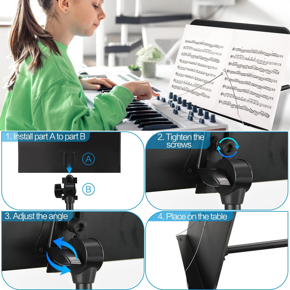 Sheet Music Stand 1/2/3 Pack Adjustable Portable Standard Version 1 Pack
