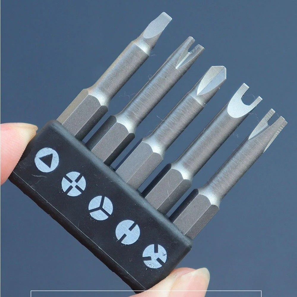 5PCS Special Screwdriver Bits Set 50mm U Y Triangle Inner Cross Tool