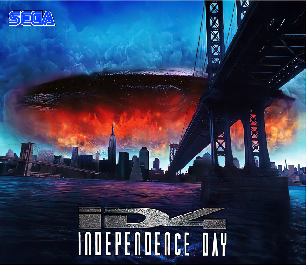 SEGA Independence Day Pinball Machine Translite  Awesome ARTWORK CUSTOM #2