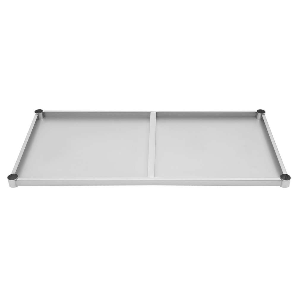 Silver Under Shelf for Work Tables Stainless Steel Adjustable Lower Shelf NEW