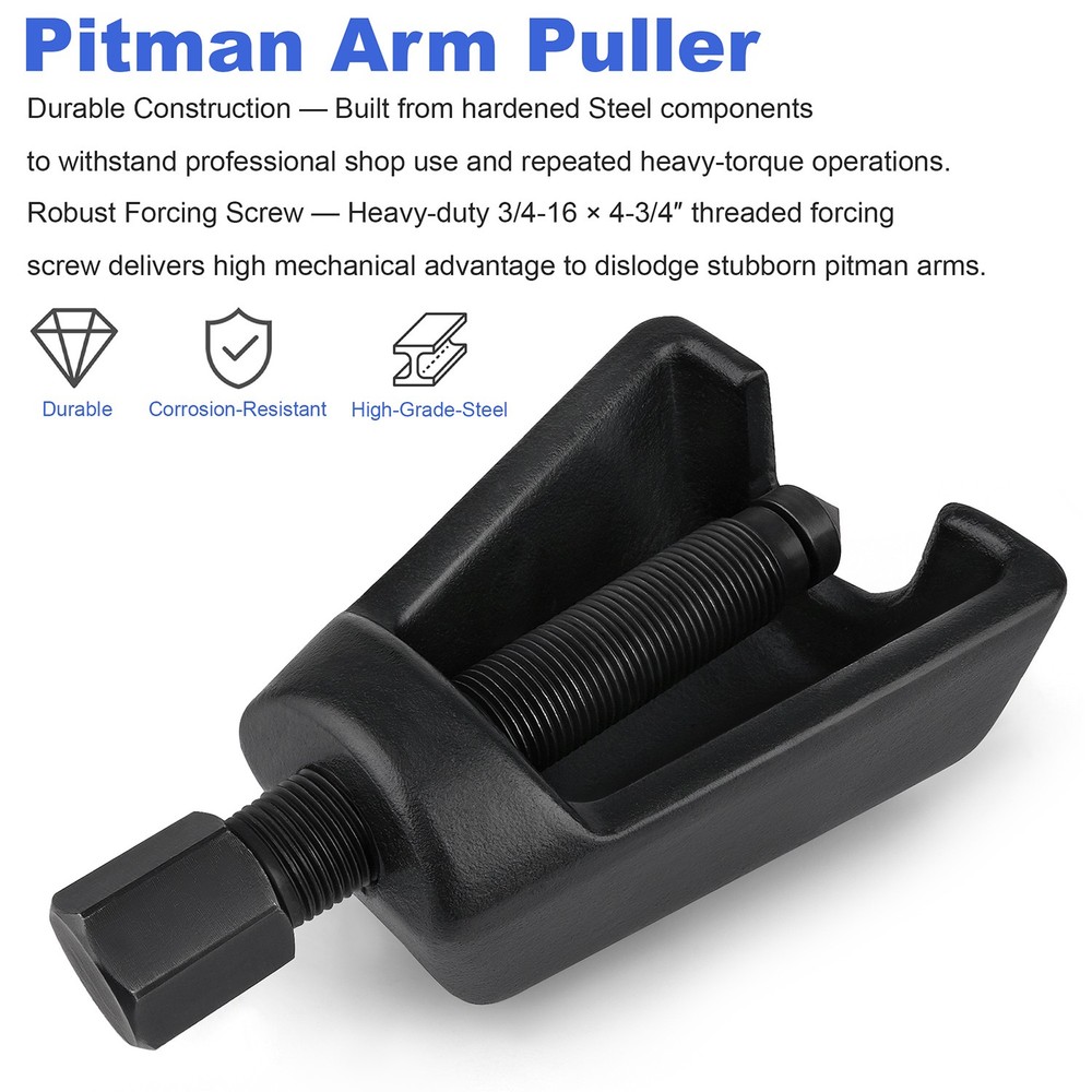 Pitman Arm Puller Tool for Steering System Service, Conical Puller Design