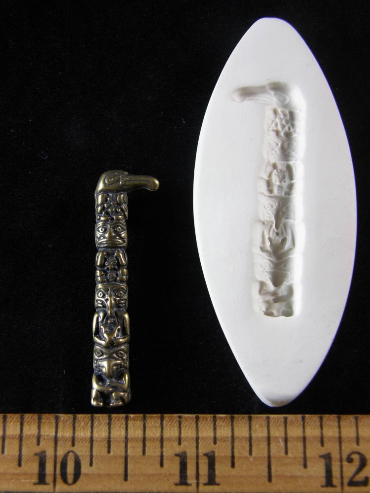 Totem Pole Polymer Clay Mold (#MD1270)