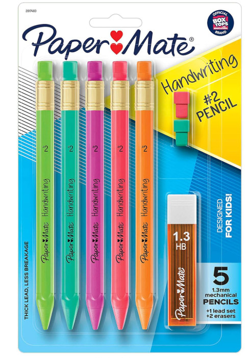 4 PACK ** Paper Mate Handwriting Triangular Mechanical Pencil Set