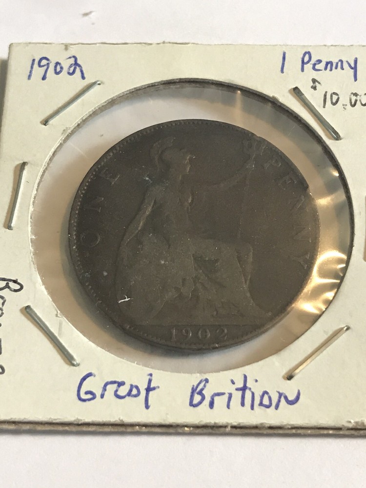 1902 Great Britain Penny KM# 794.2