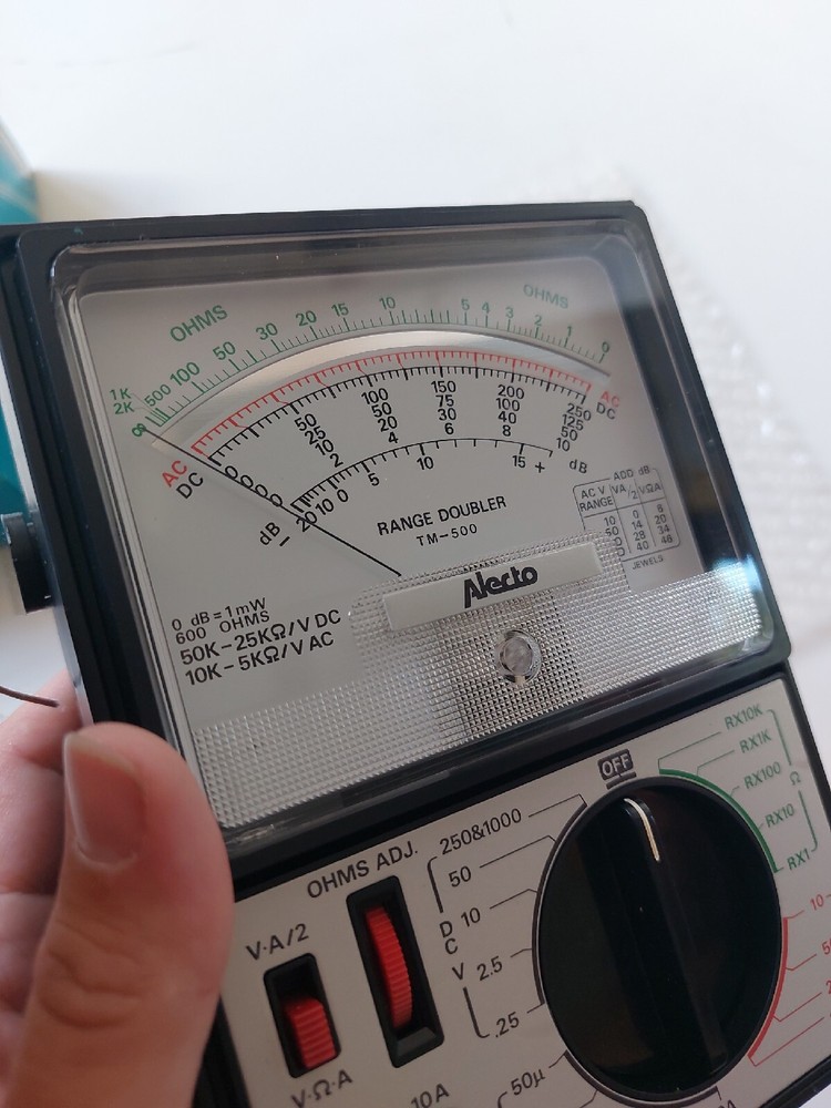 alecto model TM-500 universal meter 50,000 ohm BOXED