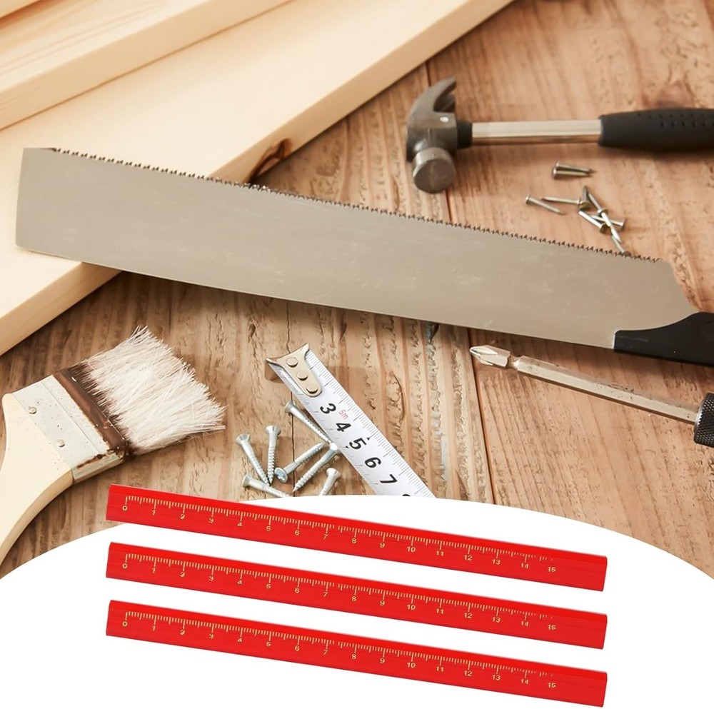 Carpenter Pencils 6 Pack Flat Graphite Woodworking Marking