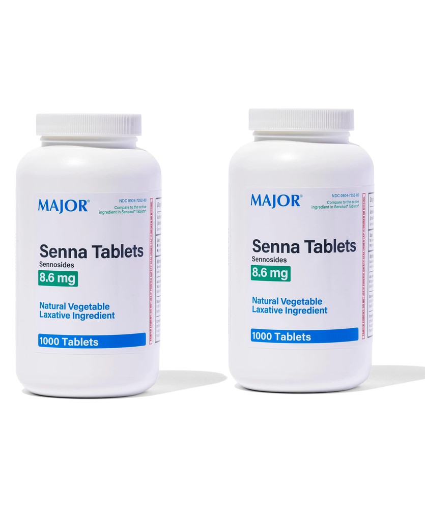Major Senna 8.6 mg Laxative Tablets  – Natural Constipation Relief – 2000 Count